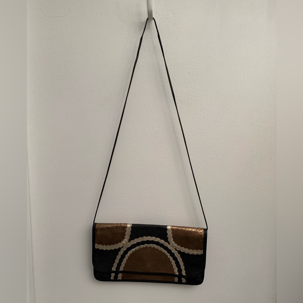 Carlos Falchi Vintage 80s Snakeskin, Lizard and Leather Bag